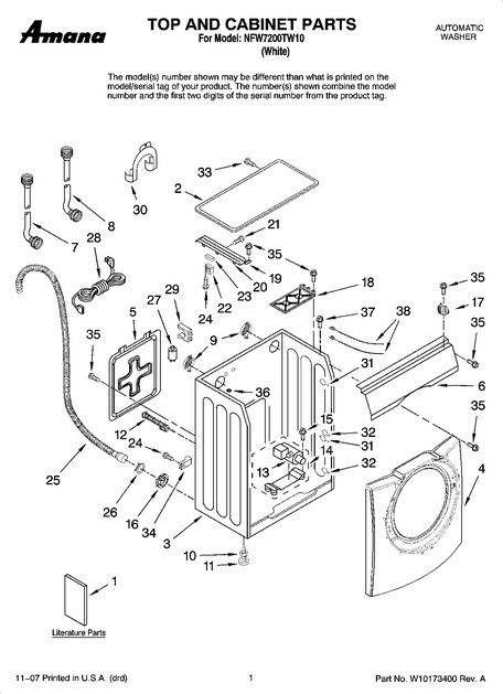 Maytag NFW7200TW10 Parts List | Trible's
